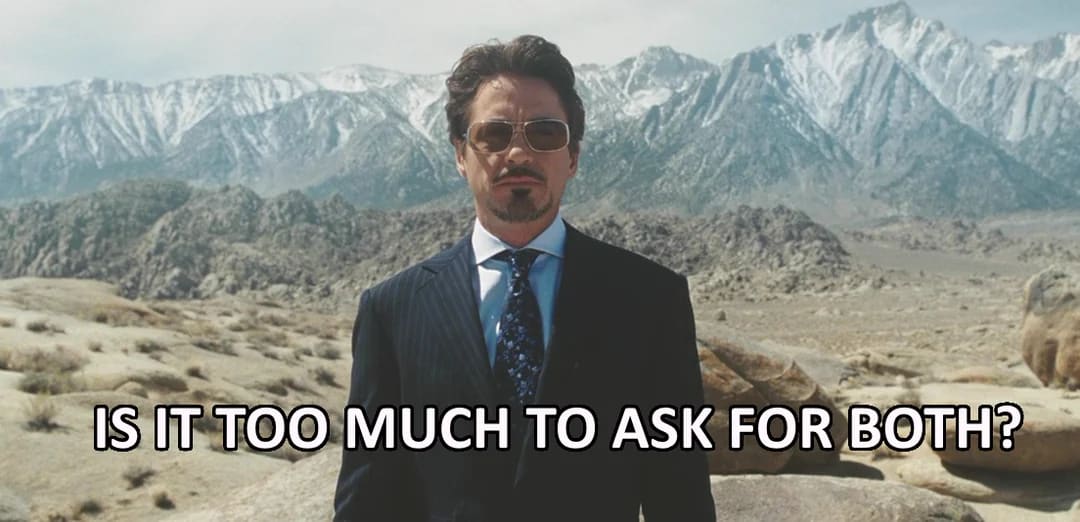 Meme of Tony Stark asking,